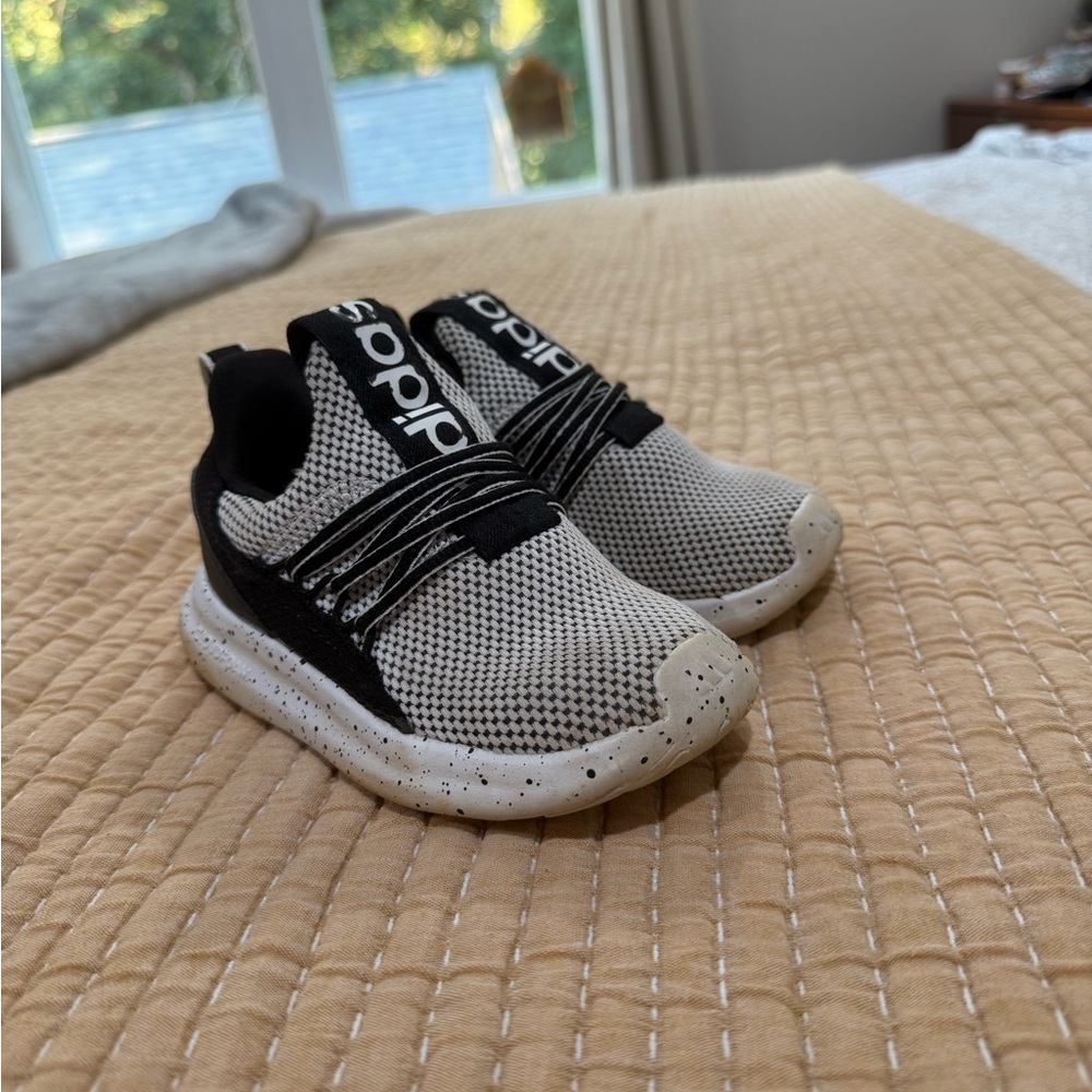 Adidas Kids Black and Gray Sneakers
